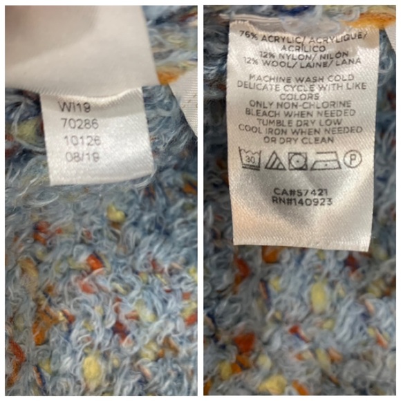 Lou & Grey Women’s Soft Chunky Knit Oversized Turtleneck Sweater Baby Blue Small - Picture 14 of 16